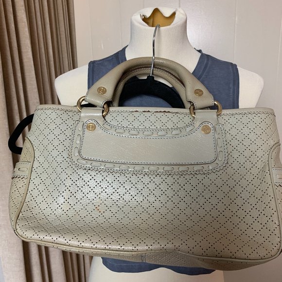 Celine Cream Color Boogie Leather Handbag - Picture 10 of 15